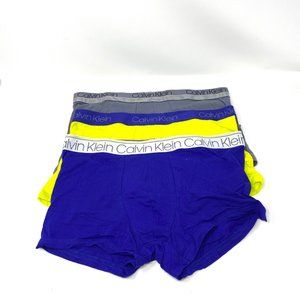 🎁 Santa’s Special 🎄 Calvin Klein 3 Classic Trunk Blue Lime Cotton Mens